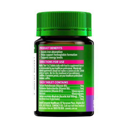 Cenovis Iron Plus Tablets For Women's Health - 80 pack