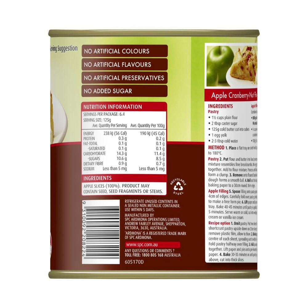 Ardmona Apple Pie Slices Canned - 800g