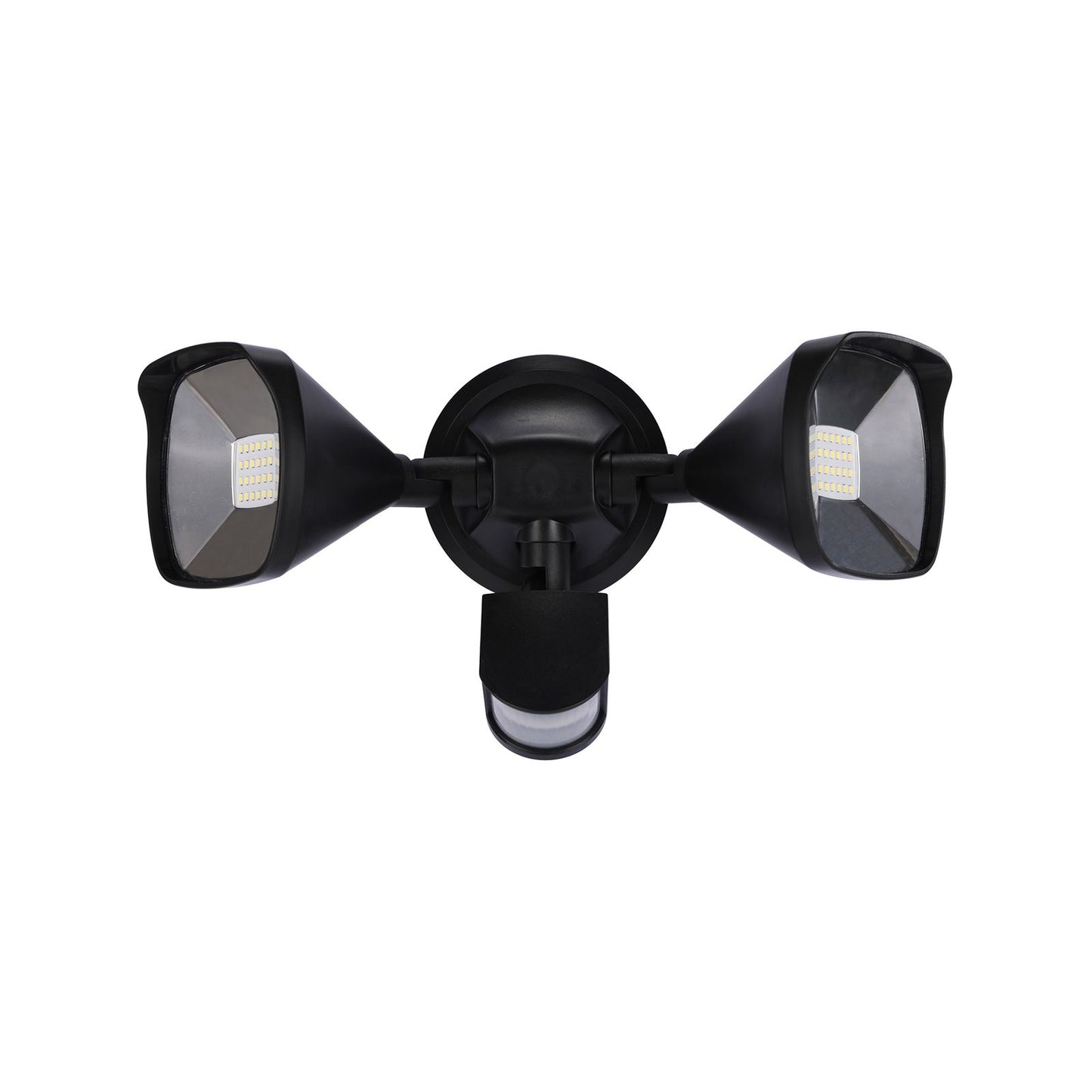 Solar Magic Twin Head Solar Security Light - 2000lm - Black
