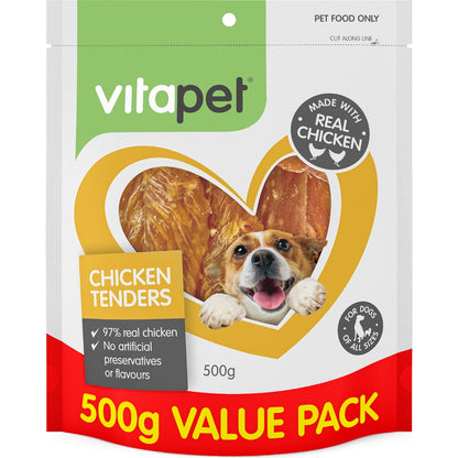 Vita Pet Chicken Tenders Dog Treats 500g