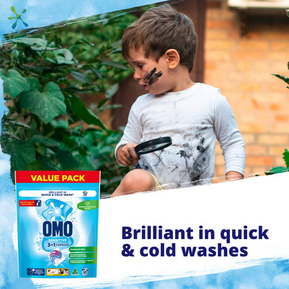 Omo Sensitive Laundry Capsules 3-in-1 50 Pack