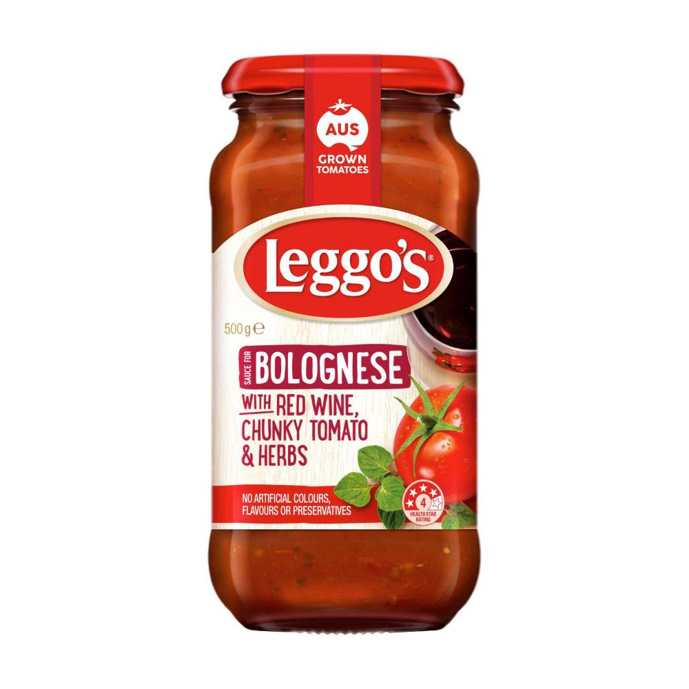 Leggo's Bolognese With Red Wine Pasta Sauce - 500g