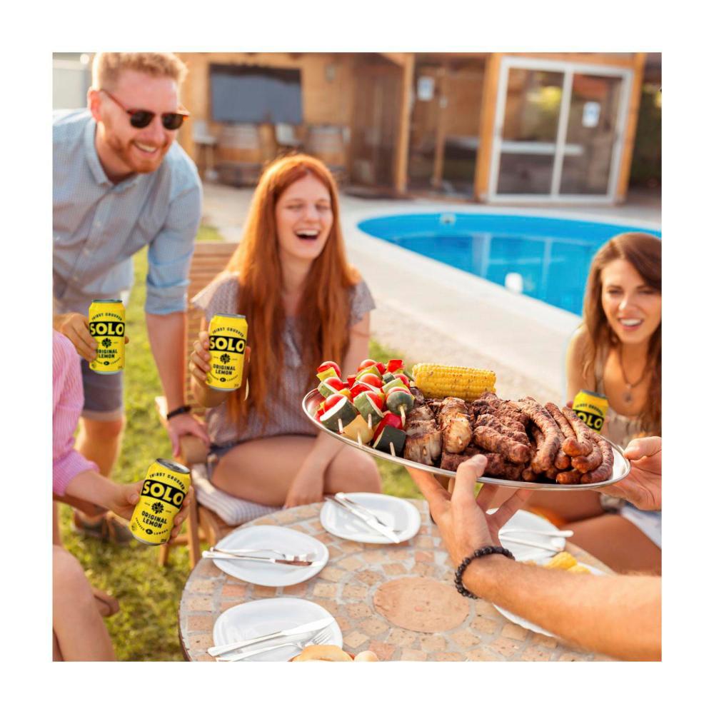 Solo Thirst Crusher Original Lemon Soft Drink Cans Multipack 375ml x 10 Pack