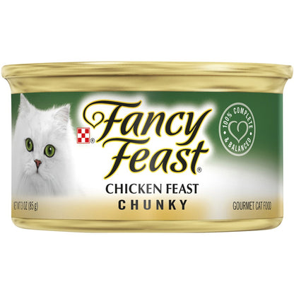 Fancy Feast Adult Classic Chicken Feast Chunky Wet Cat Food 85g