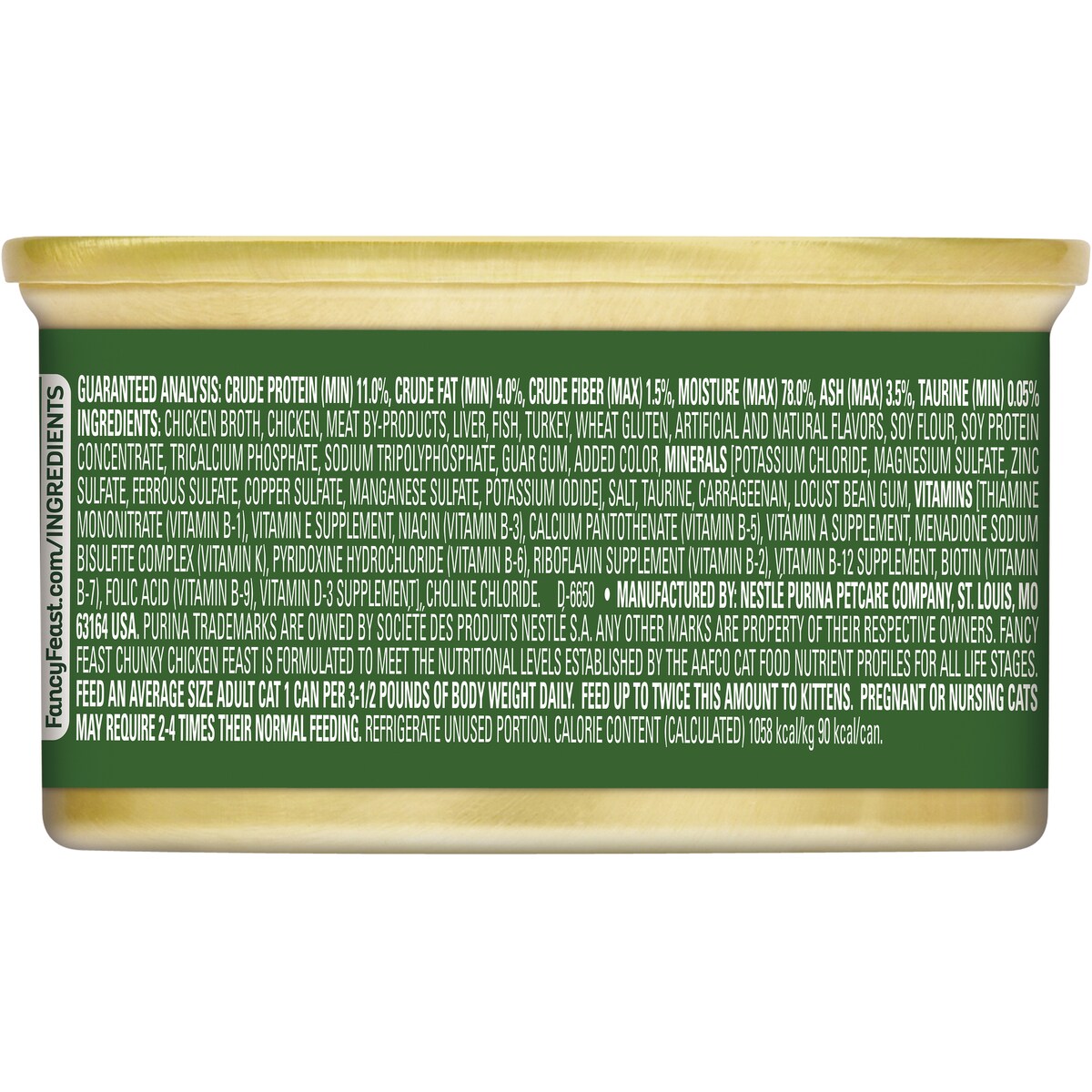 Fancy Feast Adult Classic Chicken Feast Chunky Wet Cat Food 85g