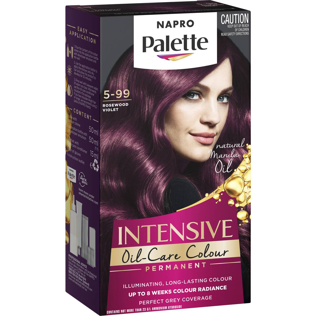 Napro Palette Intensive Oil-care Permanent Hair Colour Rosewood Violet Each
