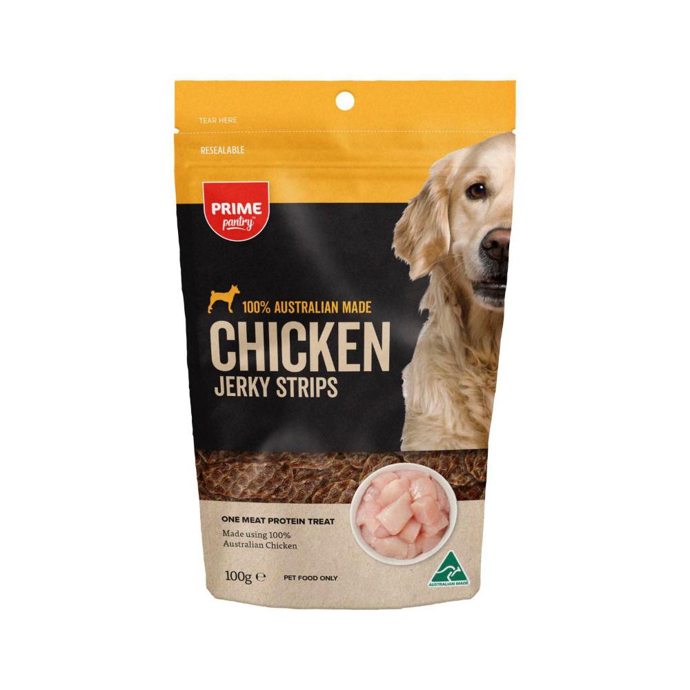 Prime Pantry Jerky Dog Treat Chicken - 100g