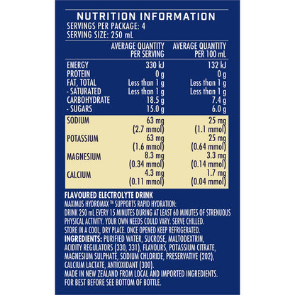 Maximus Lemonade Ice Block Isotonic Sports Drink 1L