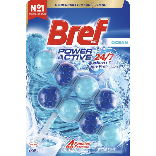 Bref Power Active Ocean Toilet Cleaner Block 50g X 2 Pack