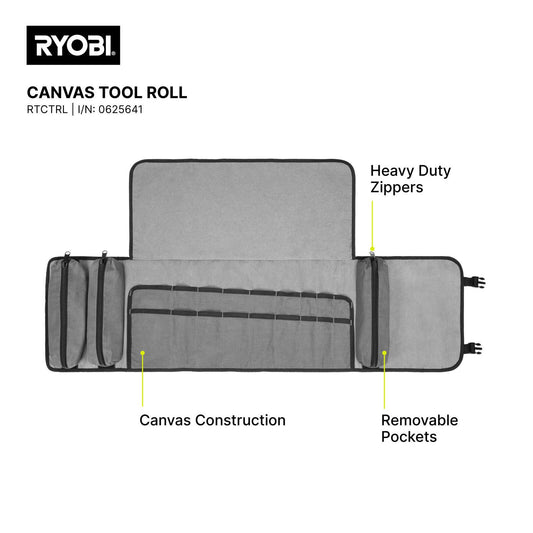 Ryobi Traxx Canvas Tool Roll RTCTRL