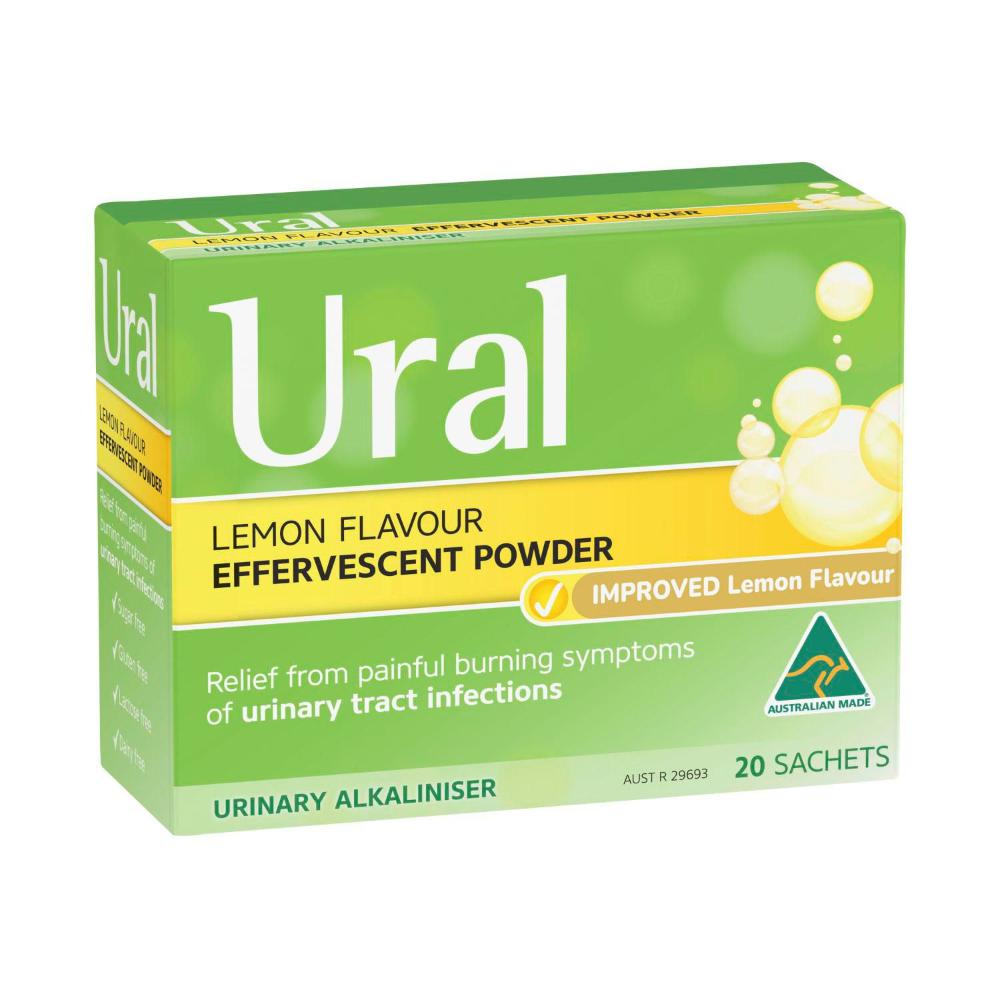 Ural Sugar Free 20 Effervescent Powder Sachets - 1 pack