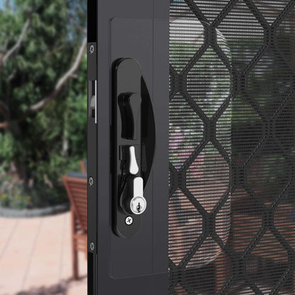 Rolltrak Black Sliding Screen Door Lock - 45mm
