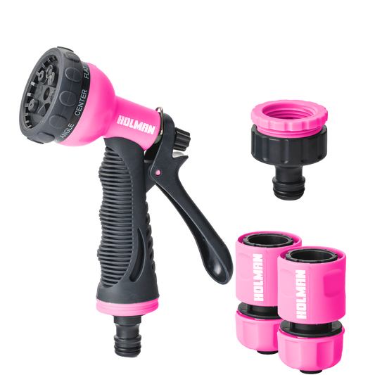 Holman Spray Gun and Connector Set - 12mm - Pink - 8 Functions
