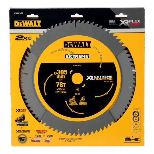 Dewalt XR Circular Saw Blade 305mm 78T - C3 Carbide - Efficient Cutting