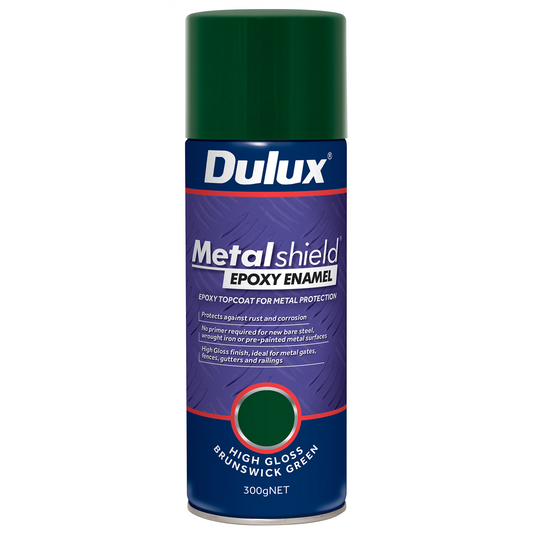 Dulux Metalshield Epoxy Enamel Gloss Spray Paint - 300g - Brunswick Green