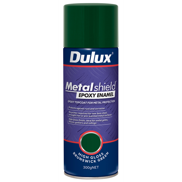 Dulux Metalshield Epoxy Enamel Gloss Spray Paint - 300g - Brunswick Green