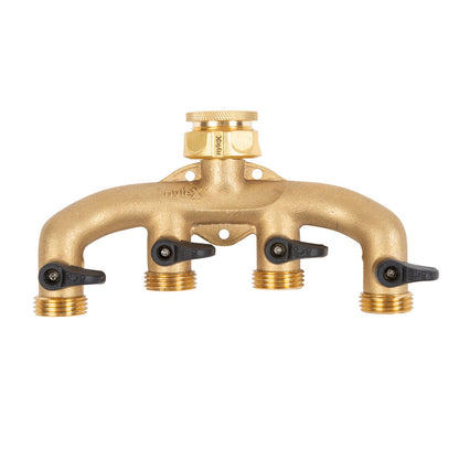 Nylex Brass 4 Way Tap Adaptor - 12mm