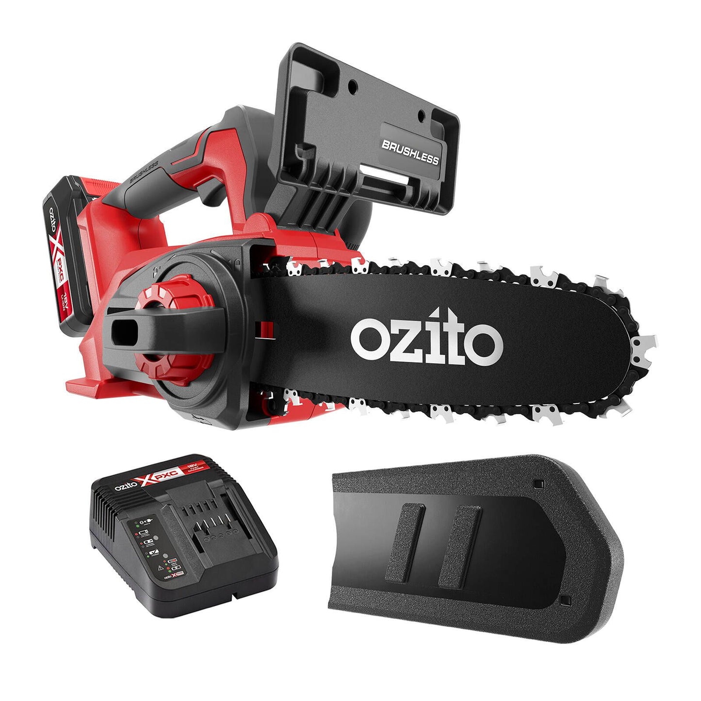 Ozito PXC 18V Brushless Top Handle Chainsaw - 200mm - 2.5Ah Kit