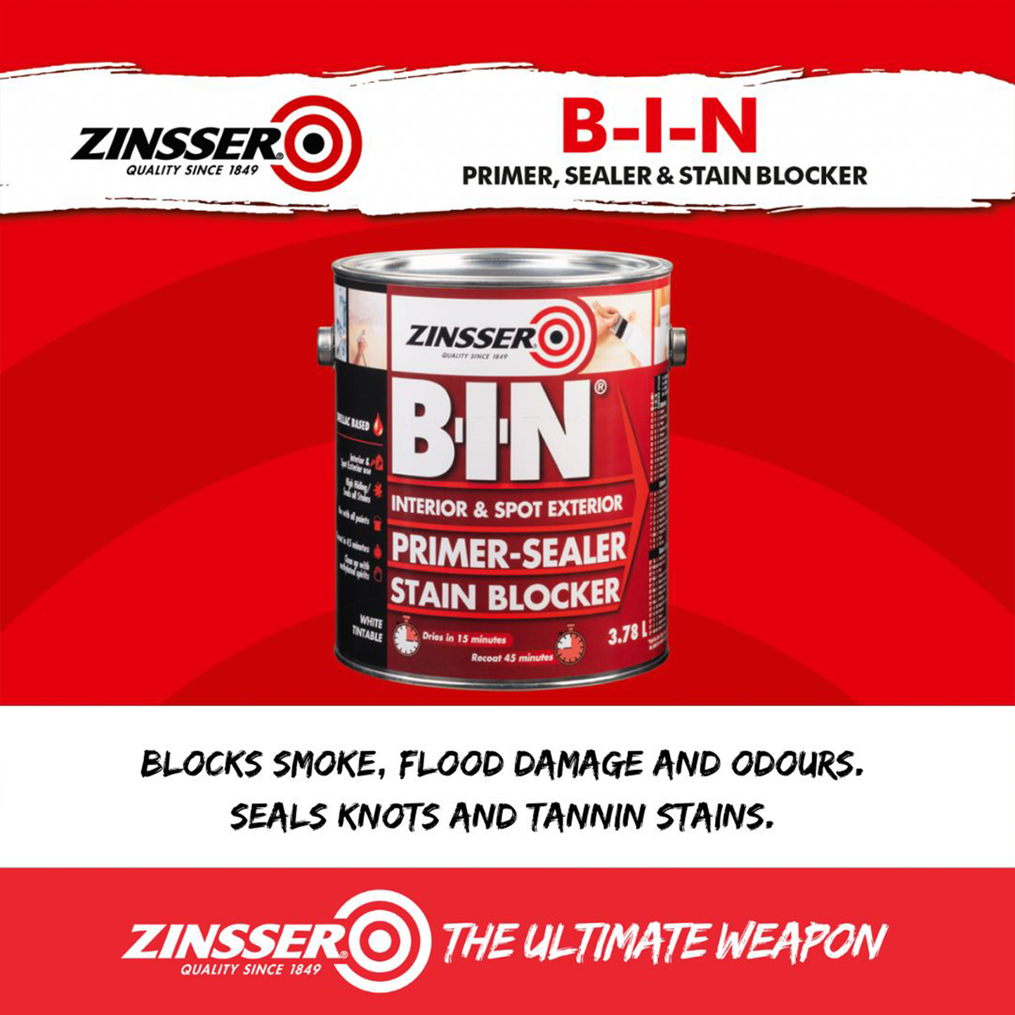 Zinsser B-I-N Primer Sealer - 3.78L