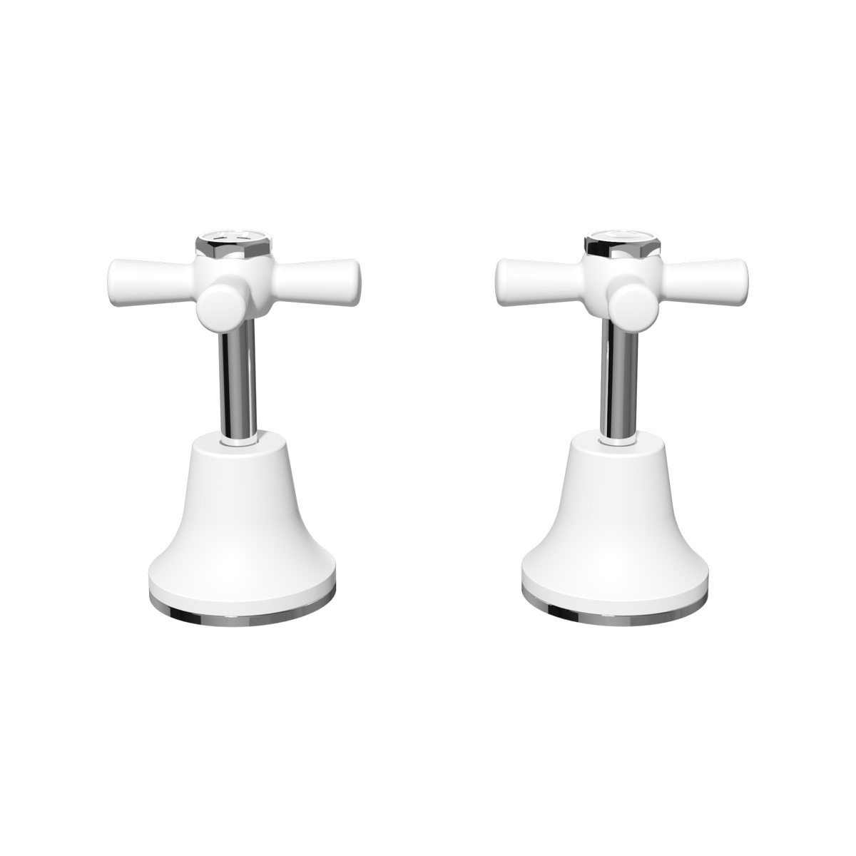 Ezyfix White Classic Basin Sink Set - Brass - 190mm - DIY Easy Install