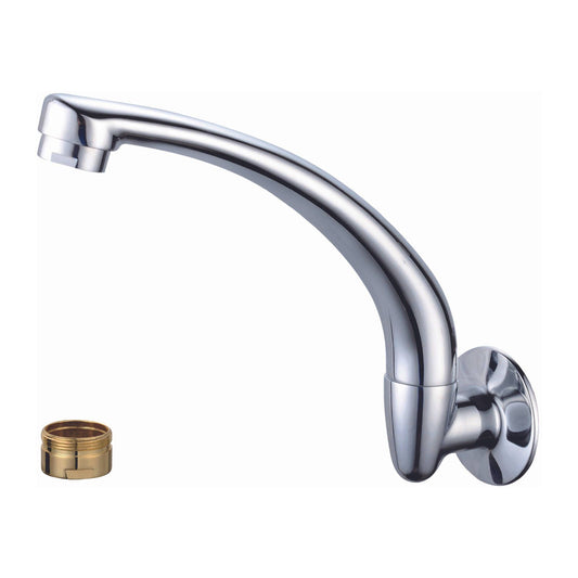 Shaw Mason Chrome Swivel Wall Cast Sink Spout - 200mm - 9L/min
