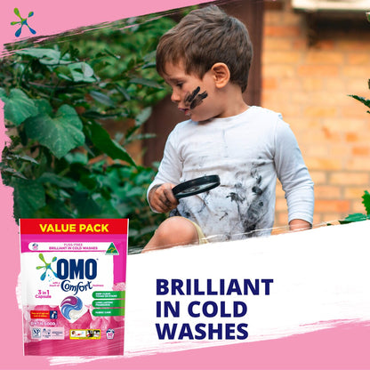 Omo With A Touch Of Comfort Laundry Capsules 3 In 1 50 Pack