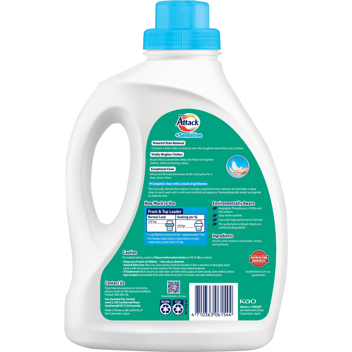 Biozet Attack+ Sensitive Laundry Liquid 2L