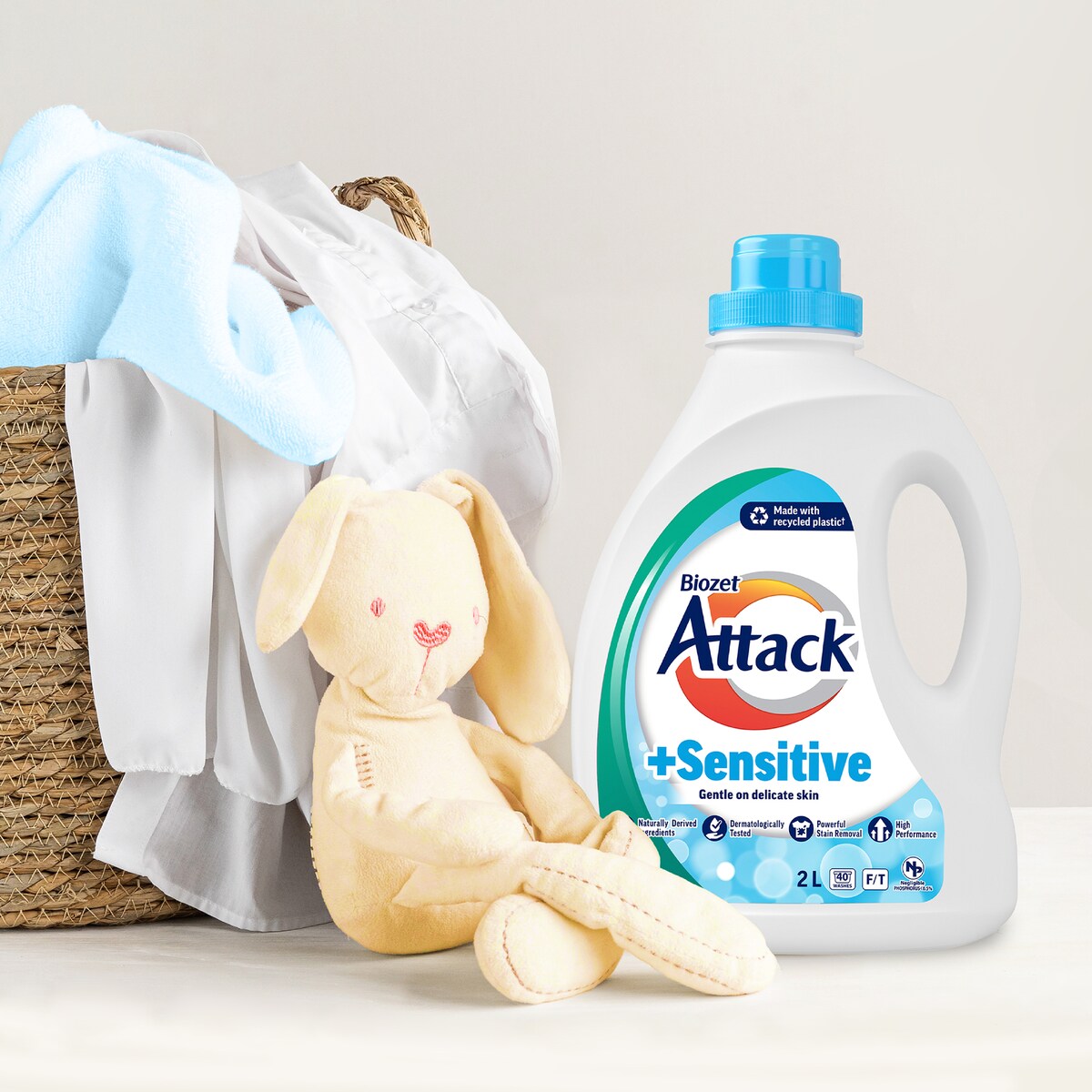 Biozet Attack+ Sensitive Laundry Liquid 2L
