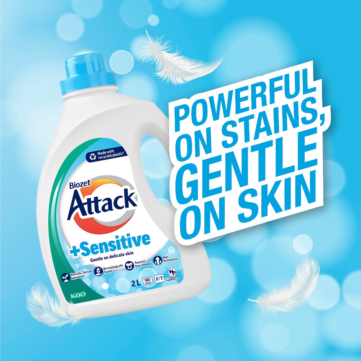 Biozet Attack+ Sensitive Laundry Liquid 2L