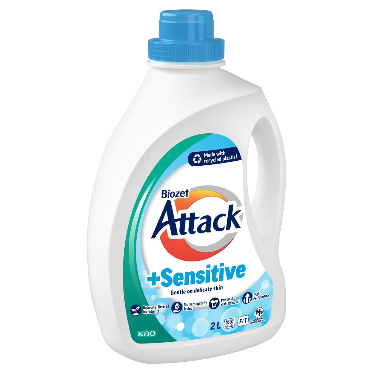 Biozet Attack+ Sensitive Laundry Liquid 2L