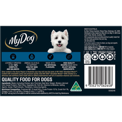 My Dog Shredded Meals Chicken Wet Dog Food 6 x 100g