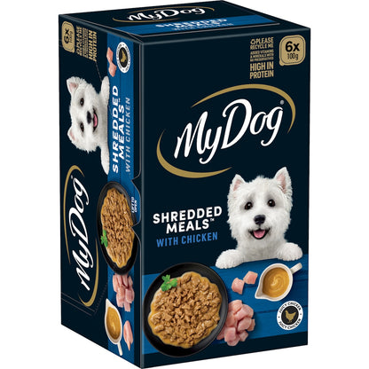 My Dog Shredded Meals Chicken Wet Dog Food 6 x 100g
