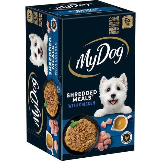 My Dog Shredded Meals Chicken Wet Dog Food 6 x 100g