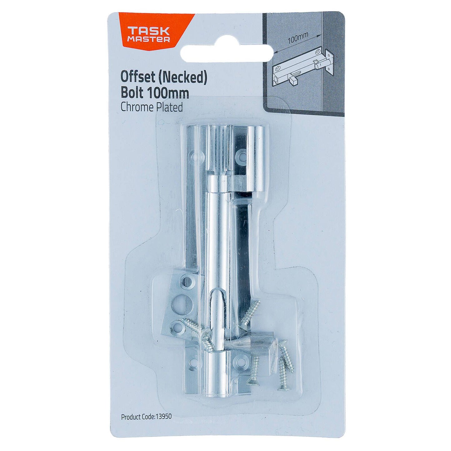 Taskmaster Offset Necked Barrel Bolt - 100mm