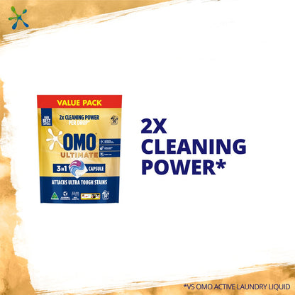 Omo Ultimate Laundry Capsules 3 In 1 50 Pack