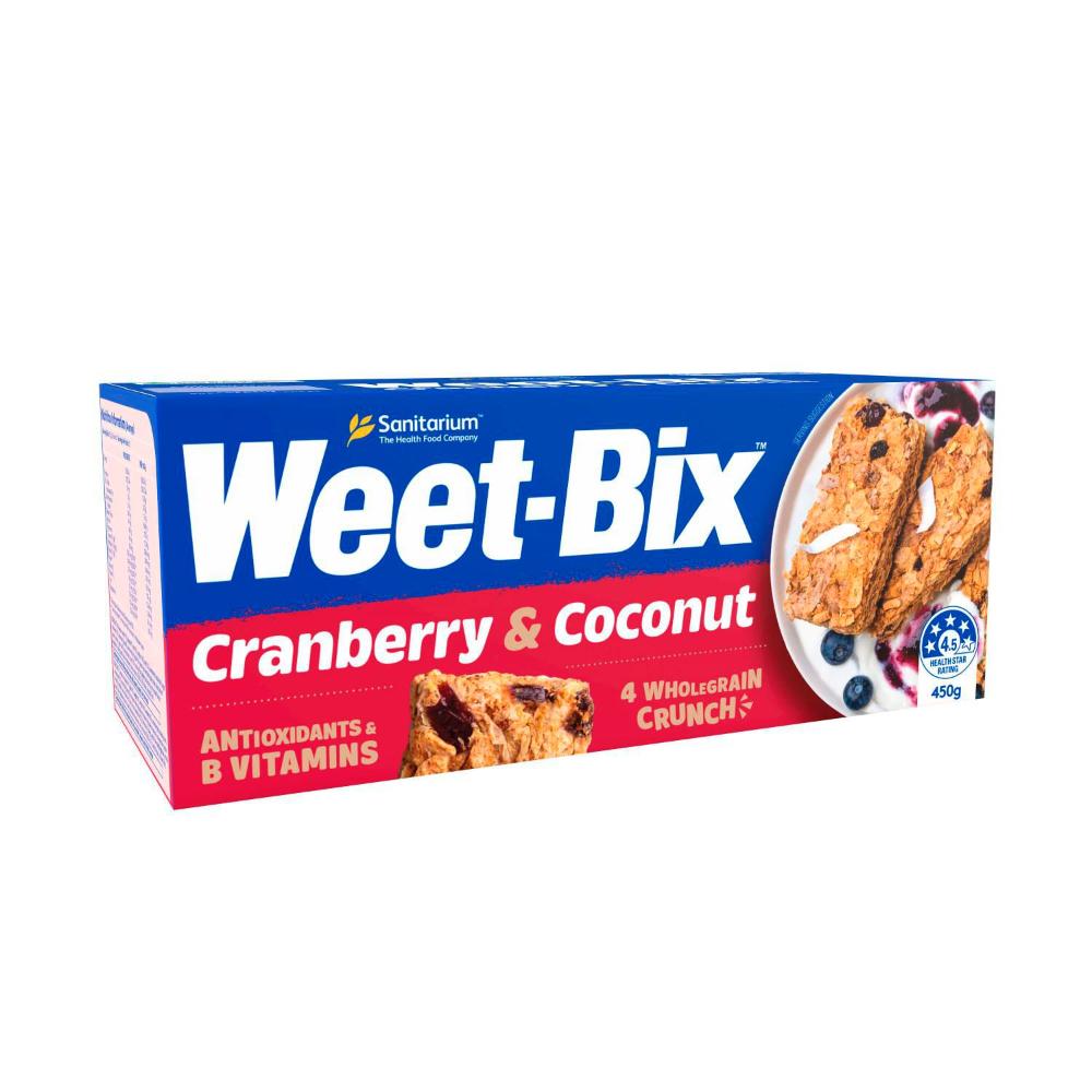 Sanitarium Weet-bix Cranberry & Coconut Breakfast Cereal - 450g