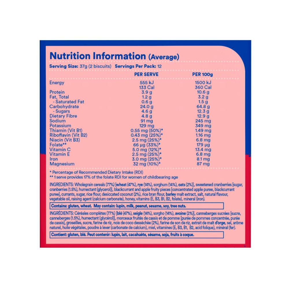 Sanitarium Weet-bix Cranberry & Coconut Breakfast Cereal - 450g