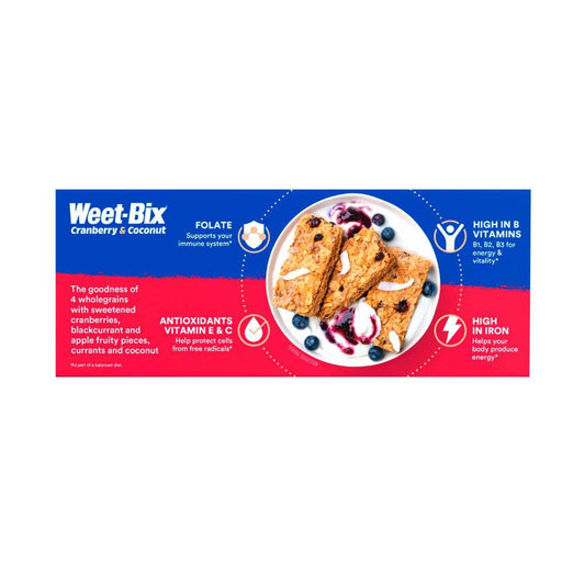 Sanitarium Weet-bix Cranberry & Coconut Breakfast Cereal - 450g