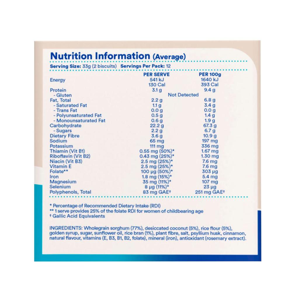 Sanitarium Weet-bix Gluten Free Coconut & Cinnamon Breakfast Cereal - 400g