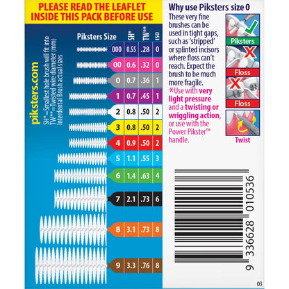 Piksters Interdental Brushes Size 0 35 Pack