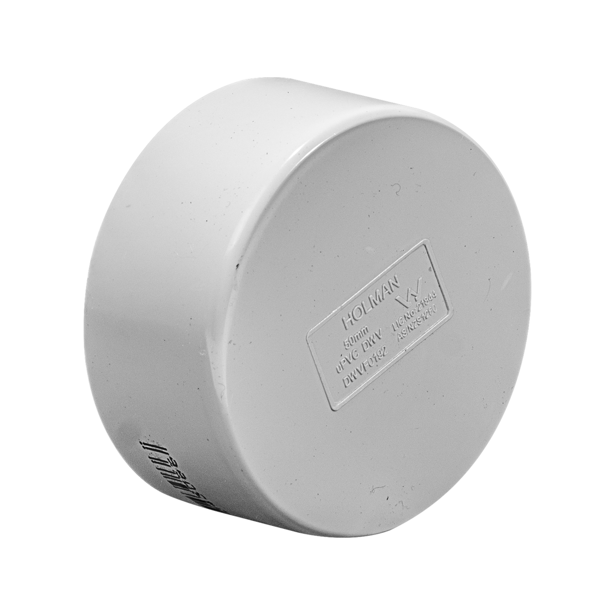 Holman 50mm PVC DWV Push On Cap - Grey - Durable - Easy To Use