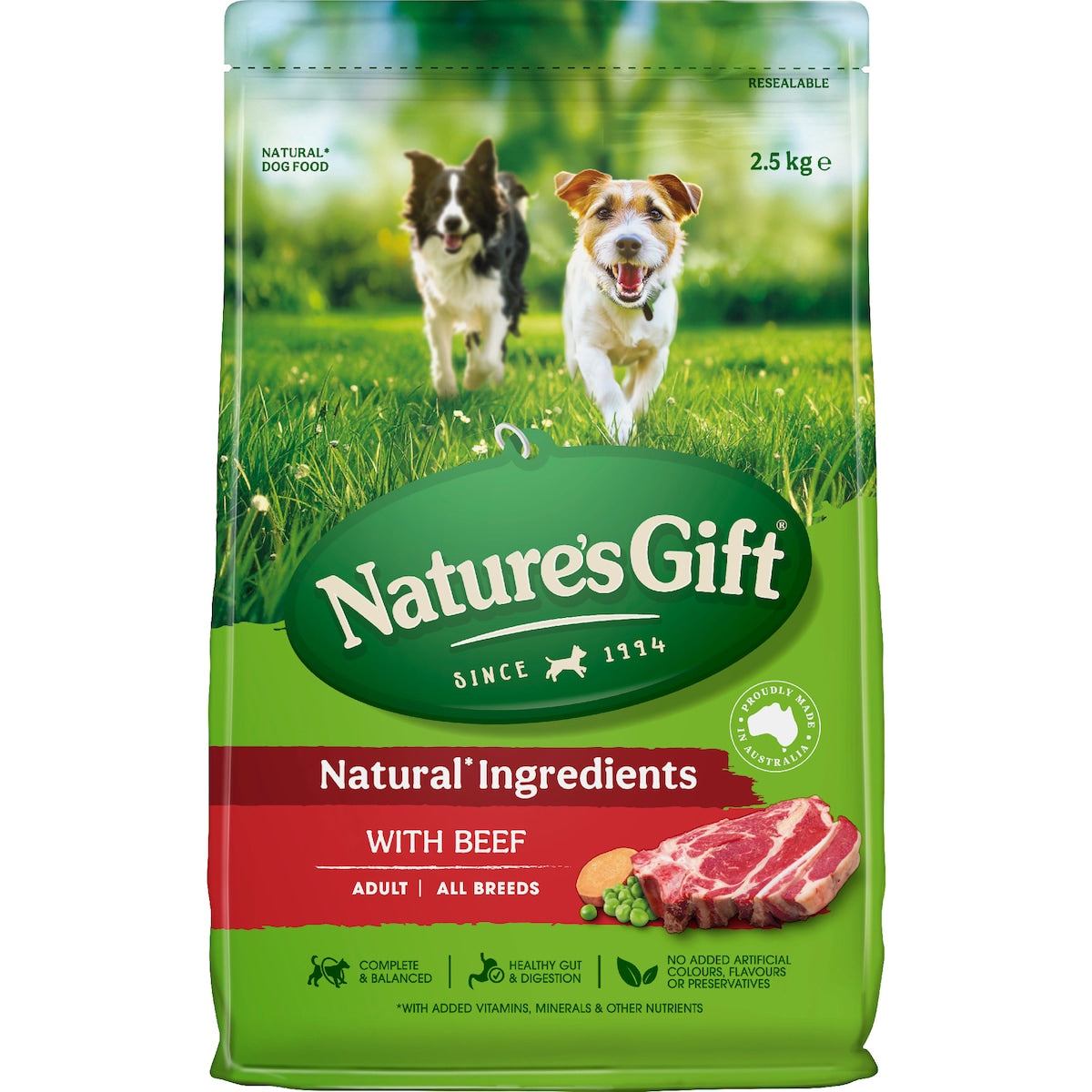 Natures Gift Beef Adult All Breed Dry Dog Food 2.5kg