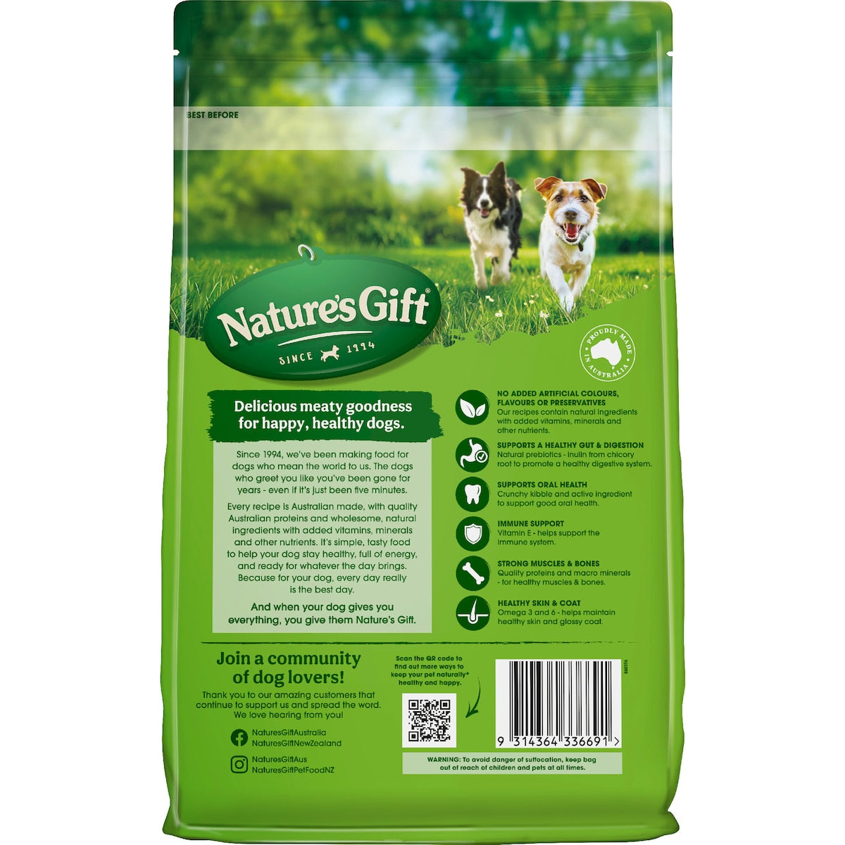Natures Gift Beef Adult All Breed Dry Dog Food 2.5kg