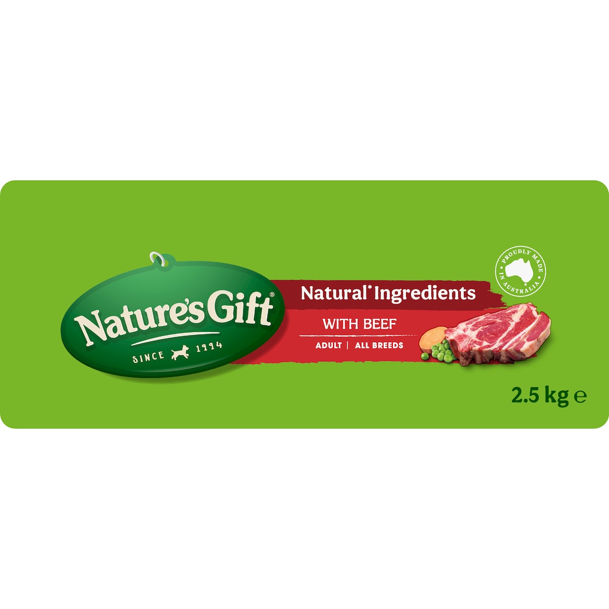 Natures Gift Beef Adult All Breed Dry Dog Food 2.5kg