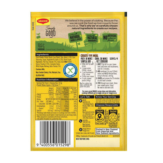 Maggi Gluten Free Recipe Bases Beef Stroganoff - 41g