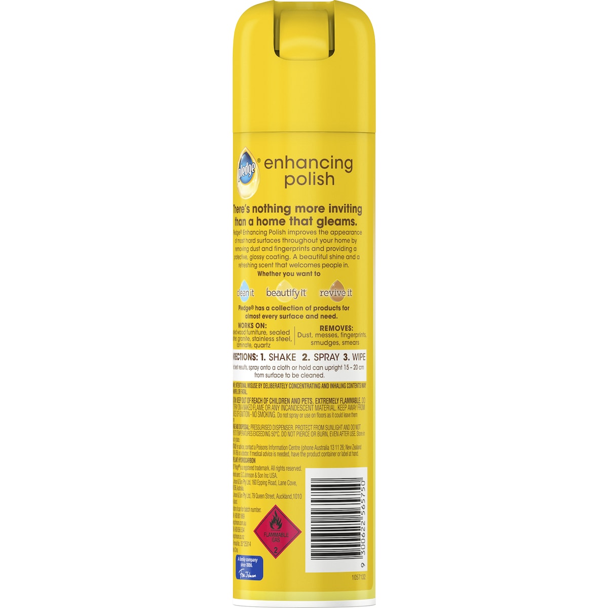 Pledge Enhancing Polish Lemon Extra Care 330ml