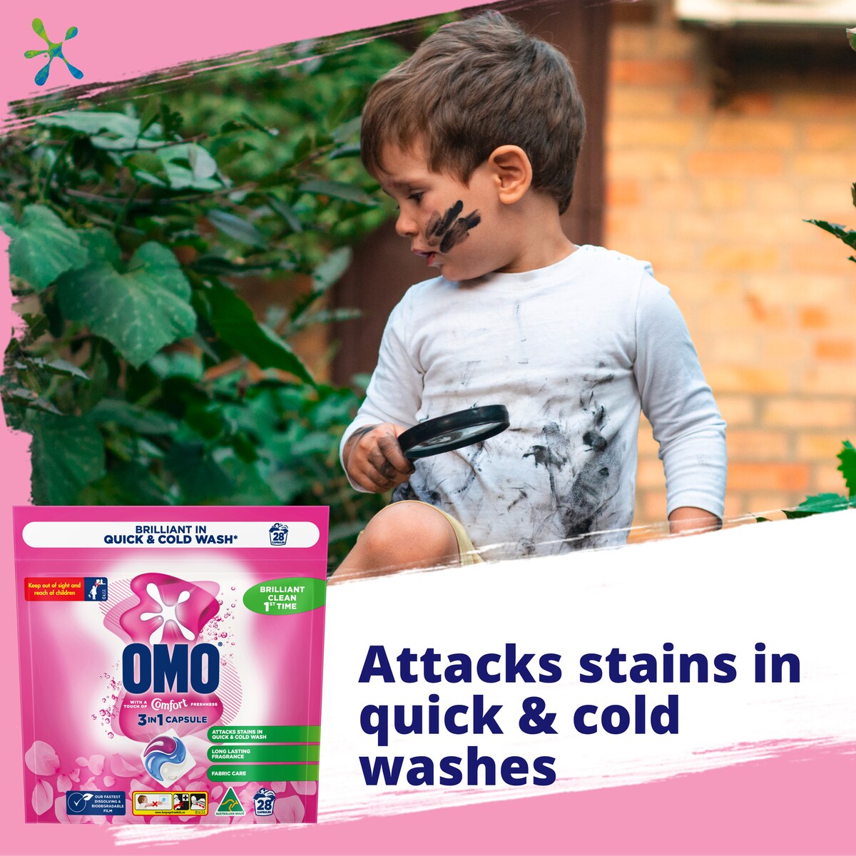 Omo 3 In 1 Laundry Capsules Comfort 28 Pack
