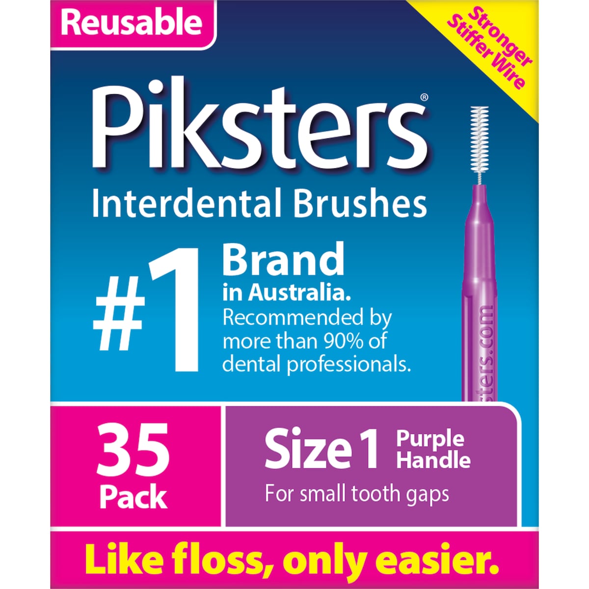 Piksters Interdental Floss Brush Size 1 35 Pack