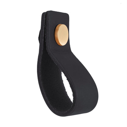 Lane Black Leather Handle - 128mm