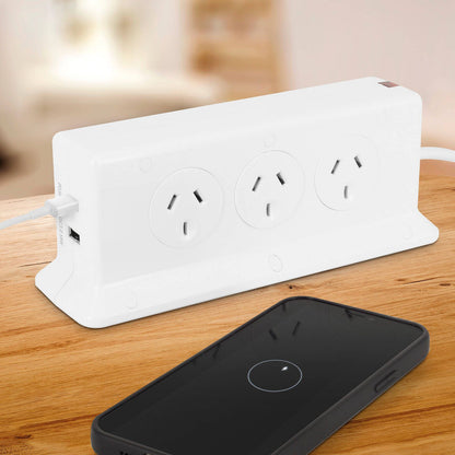 Arlec 6 Outlet Vertical Powerboard - 65 x 205mm